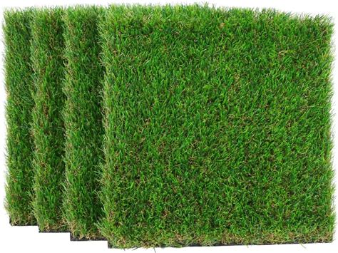 Amazon Juvale Pack Non Slip Artificial Grass Tiles For Indoor