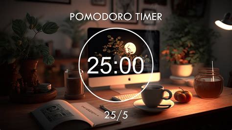 25 5 Pomodoro Timer Relaxing Lofi Deep Focus Pomodoro Timer Study