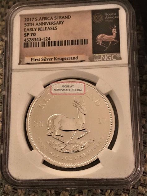 2017 South Africa Silver Krugerrand 50th Anniversary Sp70 Ngc Early