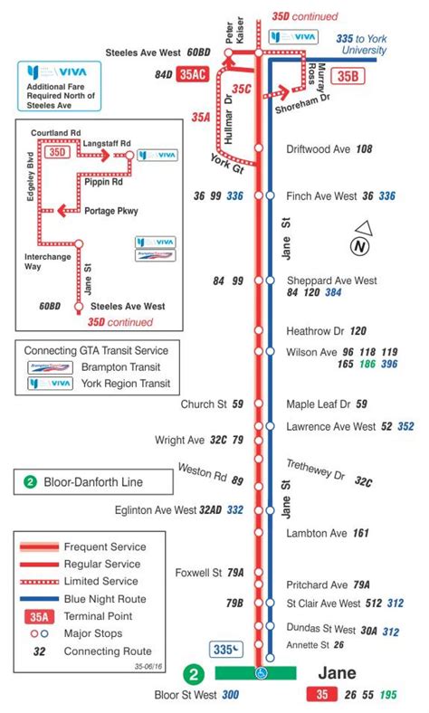 Ttc 35 Jane Bus Route Toronto Map Map Of Ttc 35 Jane Bus Route