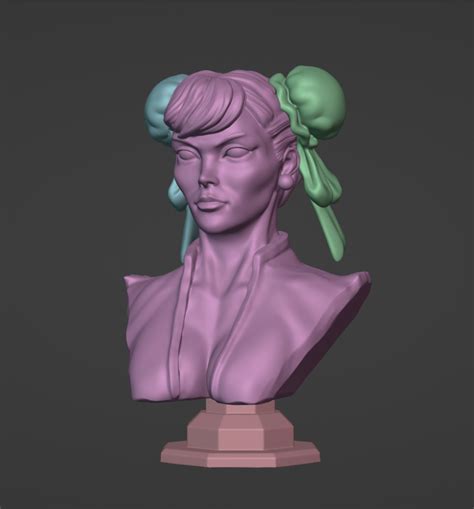 Fichier Stl Mod Le Imprim En D Du Buste De Chunli Street Fighter