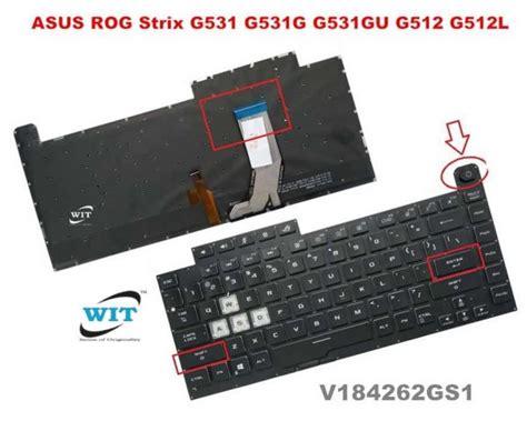 Gaming Laptop Keyboard Keypad For ASUS ROG Strix G G531 GL531 GL531G