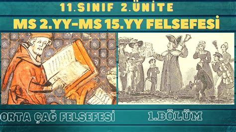 MS 2 YÜZYIL MS 15 YÜZYIL FELSEFESİ 11 SINIF 2 ÜNİTE 1 BÖLÜM TYT