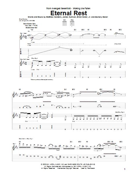 Eternal Rest by Avenged Sevenfold - Guitar Tab - Guitar Instructor