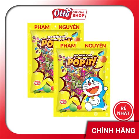 Date SiÊu MỚi ChÍnh HÃng Combo 2 Túi Kẹo Chocolate Sữa Popit Doraemon