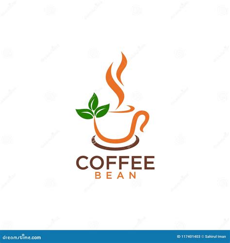 Modern Coffee Cafe Logo Design Template Stock Illustration