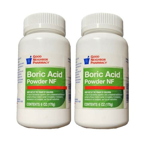 Gnp 2 Pack Boric Acid Powder Nf 6oz 170g Each Best By 10312023