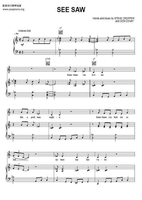 Aretha Franklin See Saw Sheet Music Pdf Free Score Download ★