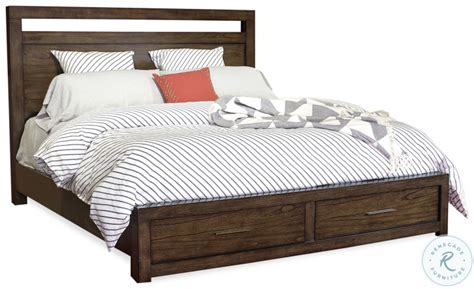 Modern Loft Brownstone King Storage Panel Bed From Aspen Home Coleman