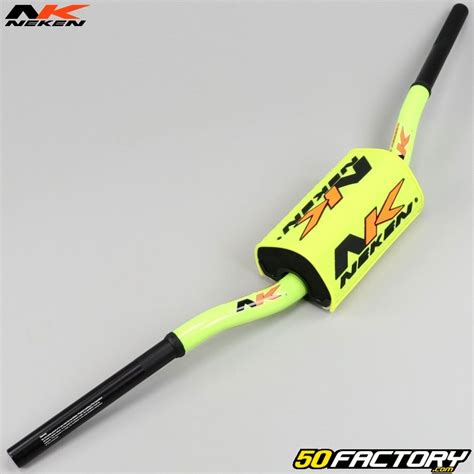 Guidon Mm Neken Radical Design Jaune Fluo Avec Mousse Pi Ce Mx