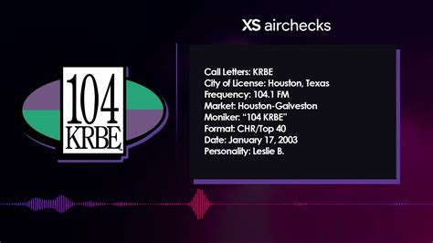 "104 KRBE" KRBE Houston, Texas - January 17, 2003 - YouTube