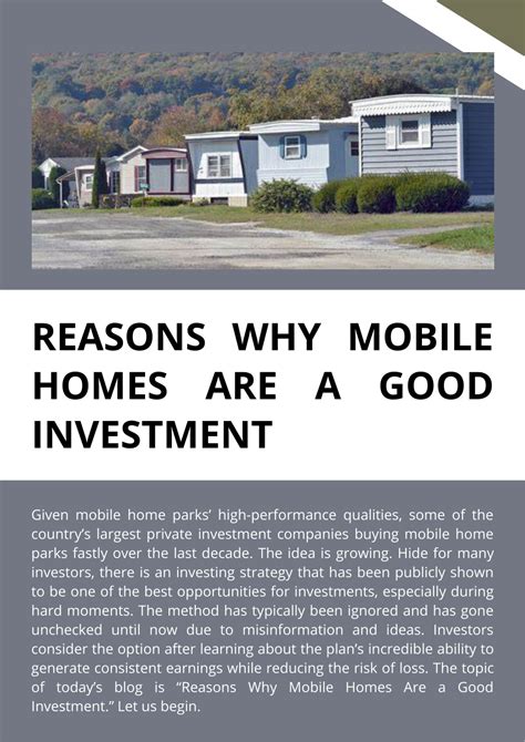 Ppt Reasons Why Mobile Homes Are A Good Investment Powerpoint Presentation Id11851859