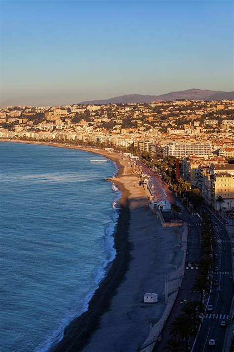 City Of Nice At Aerial View Sunrise In France Photograph By Artur