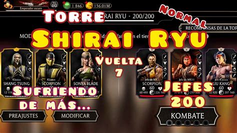 Torre Shirai Ryu Normal Jefes 200 7 Vuelta Mortal Kombat Mobile