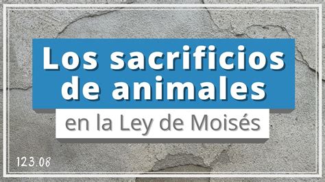 Los sacrificios de animales Ley de Moisés Sacrificios ley