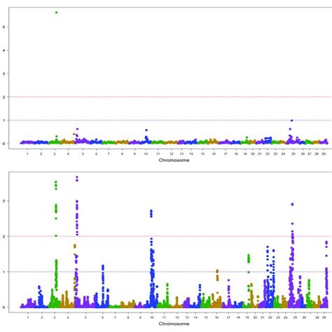 Manhattan Plot Showing The Association Between SNP Genomic Windows