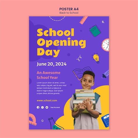 Free Psd Hand Drawn Back To School Poster Template