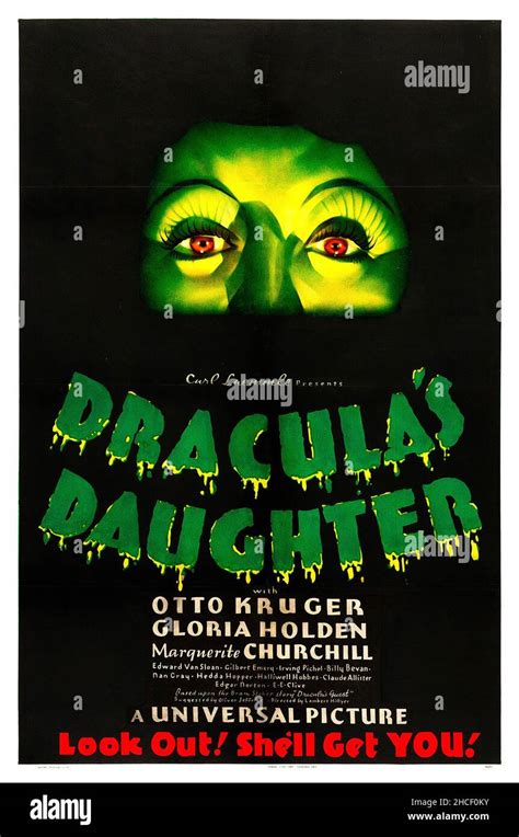 Karoly Grosz Designed Horror Movie Poster Draculas Daughter With