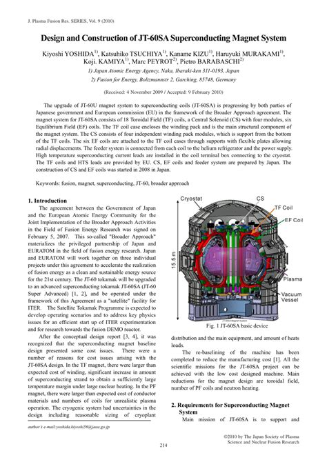 (PDF) Design and Construction of JT-60SA Superconducting Magnet System