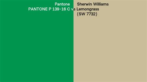 Pantone P C Vs Sherwin Williams Lemongrass Sw Side By