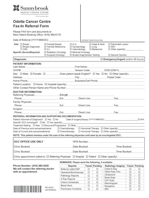 Odette Cancer Centre Referral Form Complete With Ease Airslate Signnow