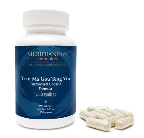 Tian Ma Gou Teng Yin Capsules Meridian Pro Kamwo Meridian Herbs