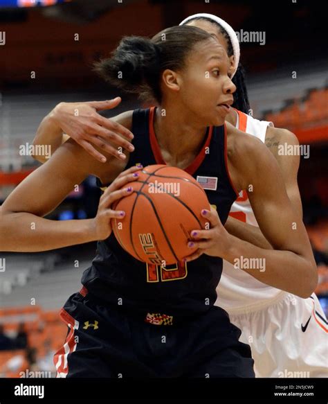 Marylands Alicia Devaughn Looks To Pass As Syracuses Briana Day