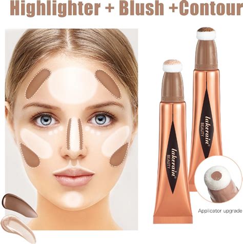 Blush Liquid 3pcs Blush Cream Highlighter Makeup Liquid Contour Stick