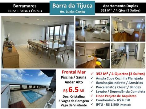 Apto Barra da Tijuca Praia Barramares 352M²