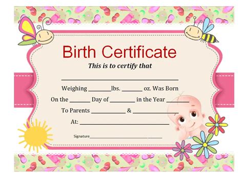 Download 28 Free Birth Certificate Templates Word And Pdf Word Excel Formats