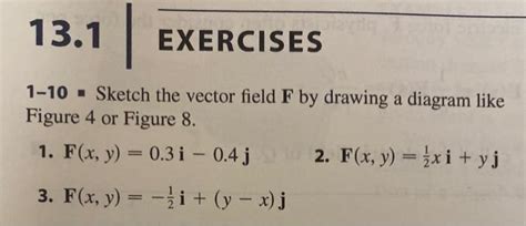 Solved 1 10 Sketch The Vector Field F By Drawing A Diagram Chegg