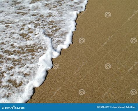 Waves breaking on shore stock image. Image of brown, nature - 26504157