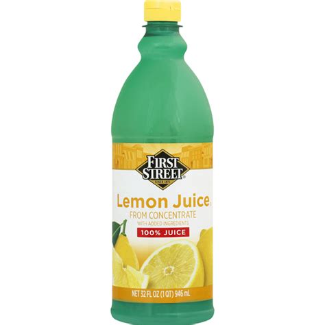 First Street Lemon Juice 32 Oz Instacart