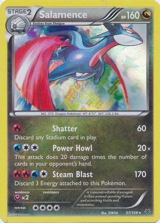 Salamence 57 108 Holo Rare XY Roaring Skies Singles Pokemon