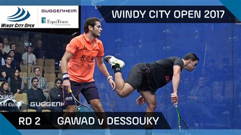 Squash Gawad V Dessouky Windy City Open 2017 Rd 2 Highlights YouTube