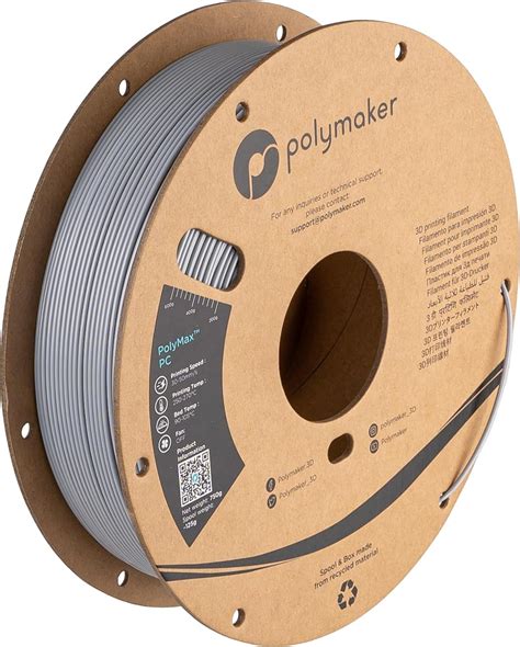 Polymaker Tough PC Filament 1 75mm Grey Polycarbonate Filament 1 75mm