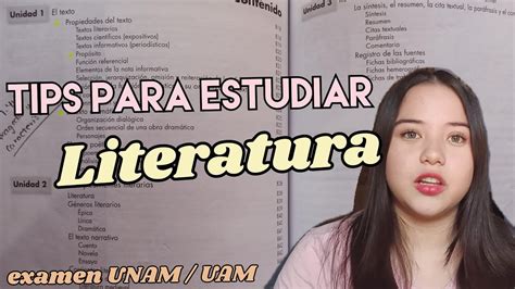 TIPS PARA LITERATURA Examen UNAM UAM YouTube