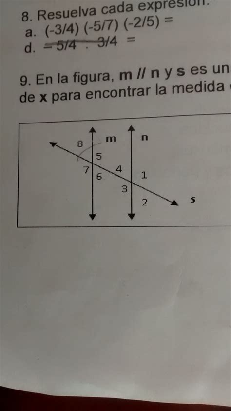 hallar el valor de x para encontrar la medida de los ocho ángulos que