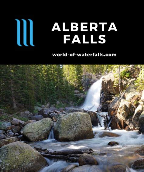 Alberta Falls A Waterfall In Glacier Gorge Near Bear Lake