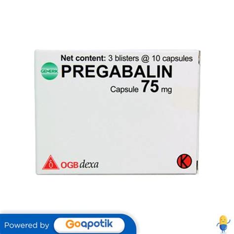 Jual Pregabalin Ogb Dexa Medica 75 Mg Box 30 Kapsul Shopee Indonesia