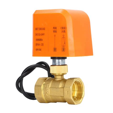 Dn25 2 Way 2 Wire Electric Ball Valve Normally Closed Brass Universal Ball Valve Dc1224v