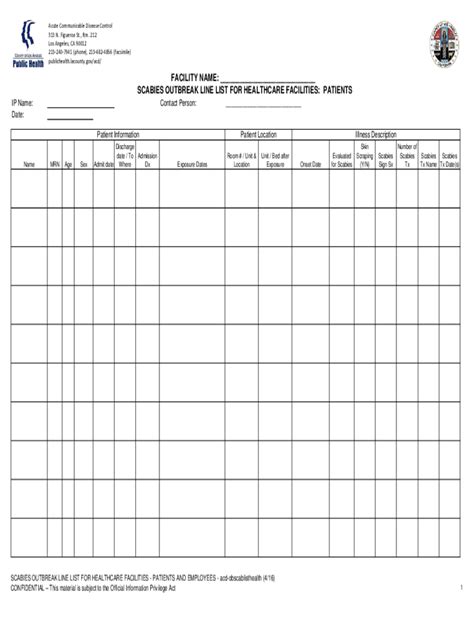 Fillable Online Publichealth Lacounty Fillable Online Department Of