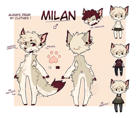 new fursona ref sheet by Masvino on DeviantArt