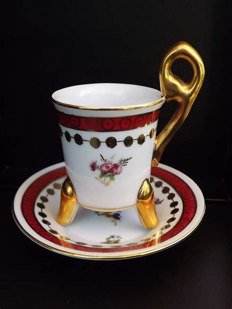 Items similar to vintage, porcelain, demitasse, chocolate cup and ...