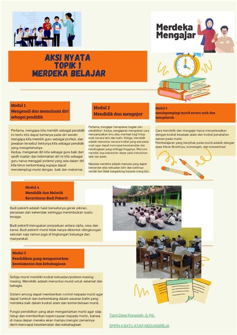 Contoh Jawaban Refleksi Aksi Nyata Topik Merdeka Belajar Format Ppt Pdf