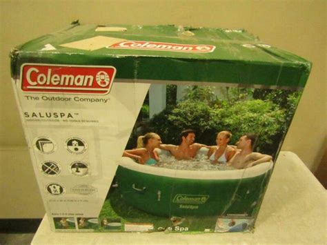 Coleman Saluspa Inflatable Hot Tub Spa Green For Sale From United States
