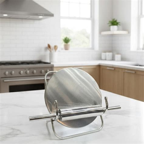 premium stainless steel chakla belan set  stand modern roti patl