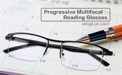 Progressive Multifocus Computer Reading Glasses Blue Light Blocking