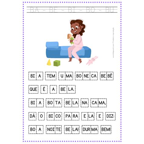 Texto Separado Por Silabas - Textos + atividades sílabas simples – Kidspace Tv