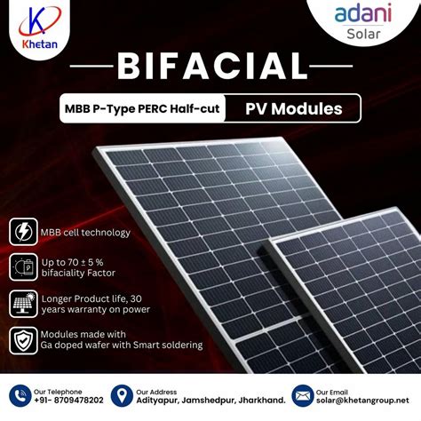 Adani Bifacial 545 Pv Modules At Rs 224watt Adani Solar Panels In